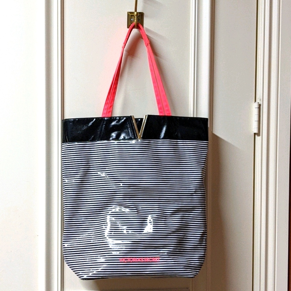 Striped Beach Tote by Victoria's Secret Black